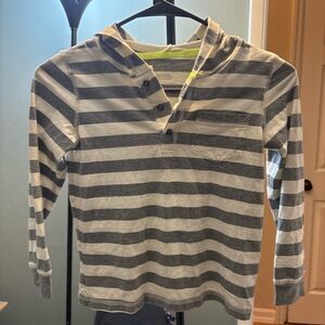 Carter's Gray and White Striped Hoodie